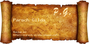 Parsch Gilda névjegykártya
